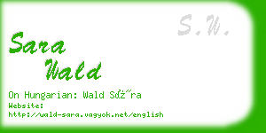 sara wald business card
